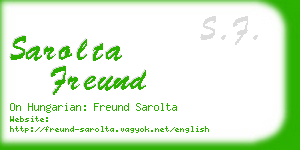 sarolta freund business card